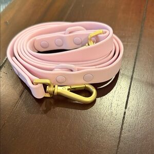 Pink Waterproof Dog Leash with Gold Hardware- new